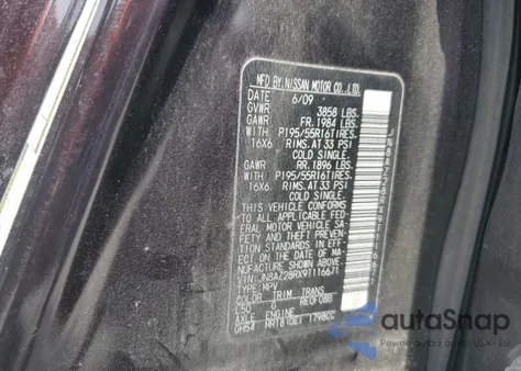 2009 Nissan Cube Base z USA, uszkodzony, nr VIN JN8AZ28RX9T116671